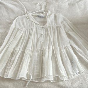 Zara white blouse
